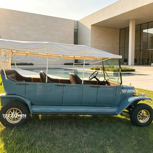 Voiture électrique de tourisme rétro vintage à longue autonomie, à charge rapide, pour opérations sur site touristique toute la journée - Product Image 1