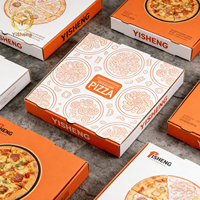 Boîtes à emporter en kraft résistantes à la graisse, boîtes à pizza personnalisées imprimées, boîtes à pizza en carton ondulé