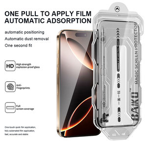 Tự động bụi-miễn phí HD 9H rõ ràng bảo vệ màn hình 3D 3D Tempered Glass alignment hộp ma thuật cho Iphone 17 17 Pro 17 không khí 17 Promax - Product Image 6