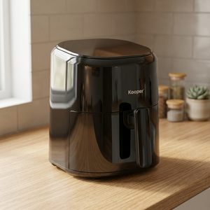 Friggitrice ad Aria Kooper 5 L Moderna con Doppio Cestello, 1200 W, Display Touch Elettrico, Senza Olio, in Plastica Nera con Rivestimento Ceramico Antiaderente - Product Image 3