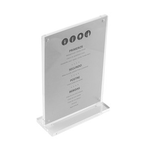 Porta Menu in Acrilico Trasparente per Dessert, Espositore da Tavolo per Ristoranti - Product Image 1