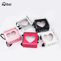 Qibai Valentijnsdag Handheld Bloembak Hart Opvouwbare Spiegel Bloementas Fruit Hand-Held Geschenkdoos