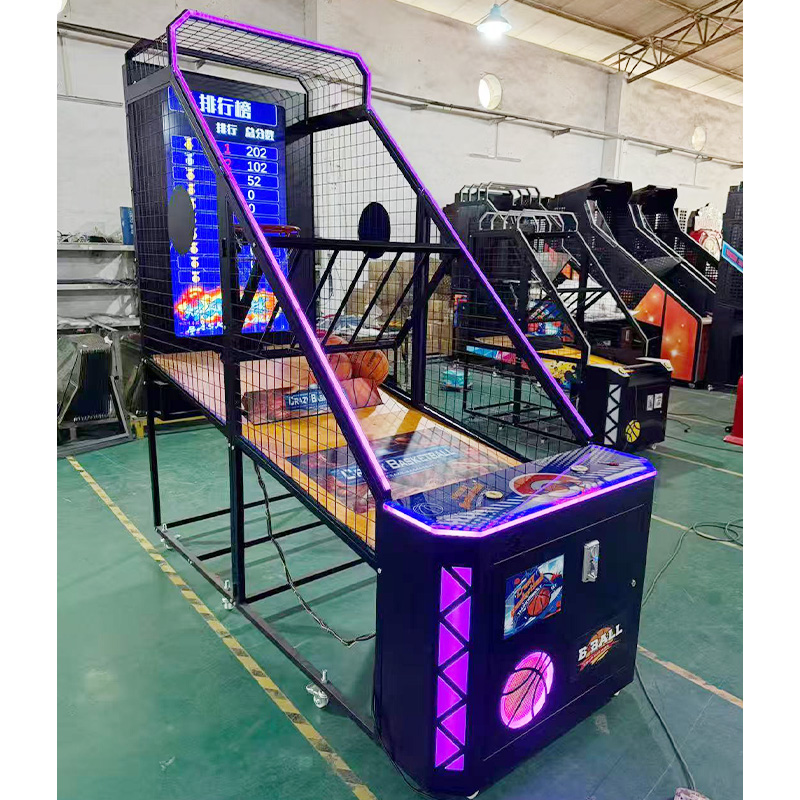 Game Commercial Coin Operated Basketball Arcade Machine with LED Lights & Electronic Scoring for Amusement Park