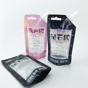 Precio de fábrica MOQ BAJO Ventana impresa personalizada Niños Perla Pegamento Embalaje Plástico Stand up Bolsa Caño Bolsas - Product Image 2