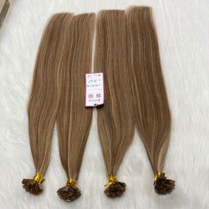 Extensiones de Cabello Humano con Punta Plana Pre-Adheridas con Queratina, Color Balayage, Extensiones de Cabello Virgen de Doble Trama - Product Image 6