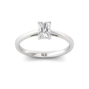 Bijoux de luxe pour femmes, solitaire en diamant CVD taille radiant, plaqué or 10K, diamants incrustés, pour fiançailles, mariage, anniversaire - Product Image 3