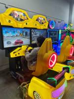 B B Y Machine de course d'arcade à pièces de monnaie Récepteur de pièce de monnaie de jeu vidéo d'intérieur Construction en métal en plastique Modèle certifié CE