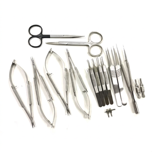 Ensemble d'instruments microchirurgicaux de qualité supérieure, kit d'outils chirurgicaux en acier inoxydable pour ophtalmologie, neurochirurgie, ORL, chirurgie plastique, médecine - Product Image 1