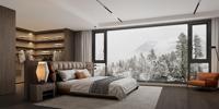 Ventana Vertical Abatible de Doble Acristalamiento con Aislamiento Térmico de Aluminio, Ahorro de Energía, Insonorizada y con Aislamiento Térmico para Sótano