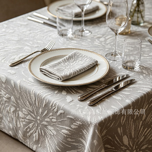 Light French Style Lace <b>Tablecloth</b> <b>Round</b> Printed Polyester Home Use - Product Image 4