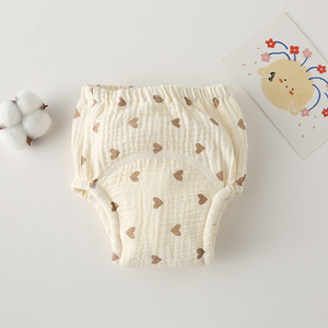 Pantalons d'apprentissage pour bébé réutilisables imprimés en gros, écologiques, en coton doux et gaze, avec protection anti-fuite - Product Image 3