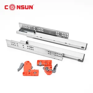 Undermount Soft Close Drawer Slides Rail Telescopic Channel Drawer Slide