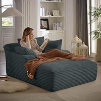 Elegante Sofá Cama Plegable de Pana Gris, Sofá de Suelo de Espuma Viscoelástica Comprimida con 3 Años de Garantía para Uso Doméstico - Product Image 4