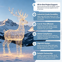 Escultura Comercial Gigante de Oso Polar 3D con Luces LED para Exteriores, Personalizable, de Aleación de Aluminio, Resistente al Frío (-60°C)