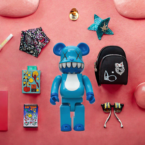 ตุ๊กตาเรซิ่นแฟชั่น KWA <span class=keywords><strong>BEARBRICK</strong></span> 28 ซม. ตุ๊กตาหมีบล็อกต่อ หมีดุร้าย XX Eye รุ่นบลูทูธ ของตกแต่งบ้าน <span class=keywords><strong>400</strong></span>% - Product Image 3