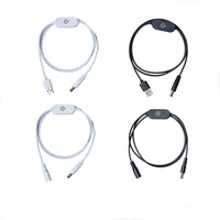 1m 2C * 24AWG USB zu DC5.5 * 2.1mm Stecker kabel mit Touch-Schalter