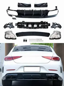 Suitable For Mercedes-Benz CLS260 300 350 CLS63 CLS53 GT63s Rear Diffuser And Exhaust Pipe Body Kit Decoration