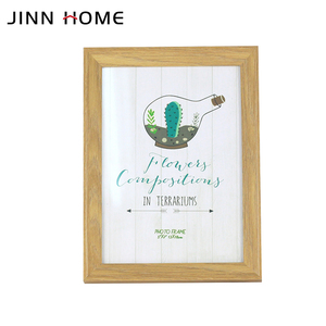 Jinnhome Cadre photo personnalisé 4x6 5x7 en bois massif naturel Cadre photo en verre haute définition pour table ou tenture murale - Product Image 3