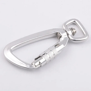 Mousqueton Jensan en alliage d'aluminium argenté à crochet carré en acier à haute résistance avec mini mousqueton en aluminium de haute qualité - Product Image 1