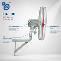 Ventilateur mural antidéflagrant industriel FB-500 avec pales en aluminium moulé de 500 mm, certifié Ex d IIB IIC T4, pour ventilation et refroidissement