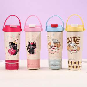 Stainless Steel Tumbler 304 Insulated Mug With Handle Portable Travel Cup For Outdoor Use - Product Image 2