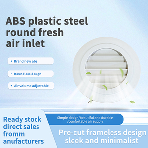 Griglia di Ventilazione a L in Plastica Bianca di Alta Qualità, Copertura Rotonda a Persiana per Sistemi di Ventilazione HVAC - Product Image 5