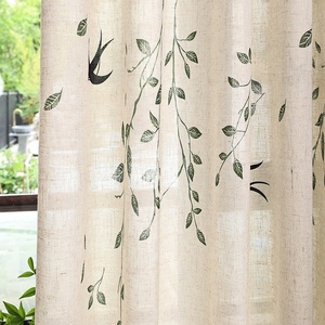 Cortinas de Tule com Estampa Animal em Linho Elegante, Tecido Ecológico, Tamanho Personalizado para Quarto e Sala de Estar - Sanefas Respiráveis - Product Image 3