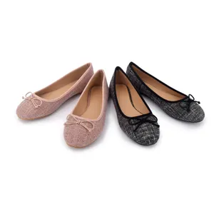 Best quality comfortable chaussure pour femme female ballerina soft pu insole slip on women flats shoes ladies ballerinas