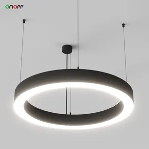 Modern Halo ring LED pingente luz alumínio LED círculo luz com placa PCB LED