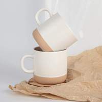 Tasses à café en céramique stoneware créatives personnalisées, compatibles micro-ondes et lave-vaisselle, avec poignée, pour usage domestique