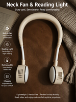 Haute qualité été saison Mini cou ventilateur Rechargeable suspendu cou Led liseuse Portable avec prix de gros utilisation