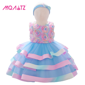 Adorable Robe de Baptême à Motifs Floraux pour Filles, Bébés et Petits Enfants, Idéale pour Fêtes d'Anniversaire, Robe Spéciale pour Enfants avec Nœud Papillon L1829xz - Product Image 6