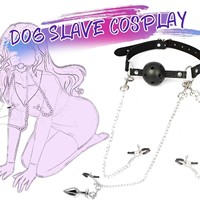 Jouets sexuels pour adultes SM, bâillon buccal, pinces pour tétons, plug anal, chaîne érotique féminine, masturbation, chaîne en cuir pour la chambre arrière, vente en gros