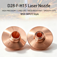 Buse laser HXLASER D28 WSX, buse de découpe laser D28 h 15, buse laser à fibre simple ou double couche M11 pour tête de découpe à fibre WSX