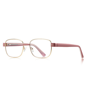 Lunettes <span class=keywords><strong>de</strong></span> <span class=keywords><strong>vue</strong></span> rectangulaires en métal au design simple pour femmes et hommes, monture en alliage avec rivets, verres anti-lumière bleue, monture fine 3178 - Product Image 6