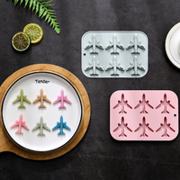 Nouveaux moules en silicone en forme d'avion à 6 styles pour la pâtisserie, les bonbons, le chocolat, les desserts, la résine et les gâteaux, pour usage domestique