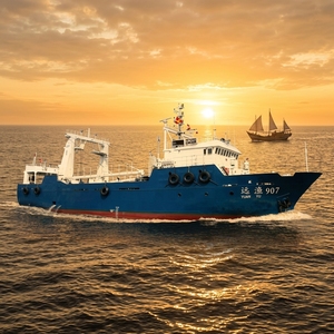 Grandsea 37m nuevo barco de pesca de dos pisos a la venta pelágico arrastrero con casco de acero y barco de pesca con combustible diésel - Product Image 1