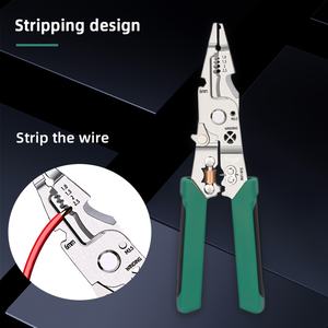 Coupe-fils multifonctionnels, pinces à dénuder et à enrouler les fils spéciales pour électriciens, type dentelé sur mesure. - Product Image 3