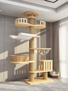 أثاث فاخر قابل للتخصيص وصديق للبيئة للقطط، مصنوع من السيزال والخشب، يشمل خشبة خدش وبيت للقطط للاستخدام الداخلي - Product Image 6