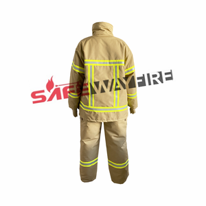 Огнестойкий Nomex Teijin хаки/темно-синий арамидный 3-слойный Пожарный Костюм пожарная куртка и брюки для пожарных - Product Image 2