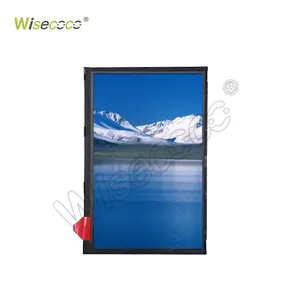 Wisecoco papan kabel tampilan ukuran kustom layar Lcd 7 inci antarmuka Lvds resolusi 1280*768 kecerahan tinggi