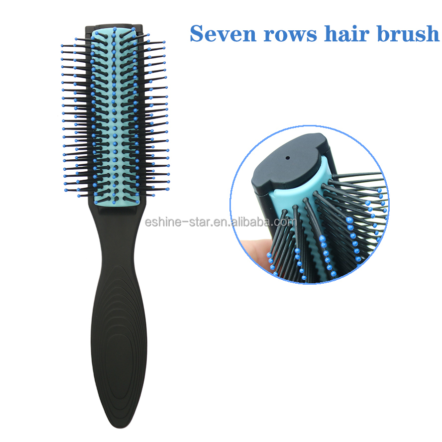 Brosse à cheveux sept rangées