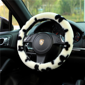 Housse de volant en fourrure 38 cm, hiver, antidérapante, accessoire universel pour voiture - Product Image 3
