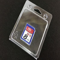 Emballage jetable en plastique PVC/animaux de compagnie, 50 pièces, Blister pour carte mémoire