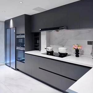 <span class=keywords><strong>Muebles</strong></span> de Cocina Modernos de Lujo, Gabinetes de Aluminio, Madera Maciza, Acero Inoxidable, Melamina, Tablero MDF, Hechos en China, <span class=keywords><strong>Muebles</strong></span> Metálicos - Product Image 1