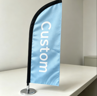 Drapeau de table miniature réglable en tissu en forme de larme pour la publicité et la promotion en intérieur