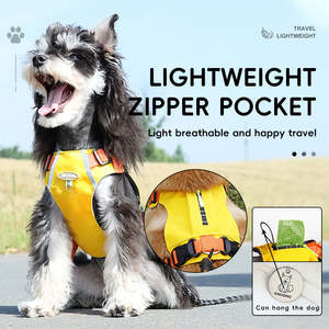 เสื้อกั๊กสุนัขขนาดเล็กน้ำหนักเบาขนาดกลางสะท้อนแสงกระเป๋ามีซิปสายจูงสุนัข - Product Image 2