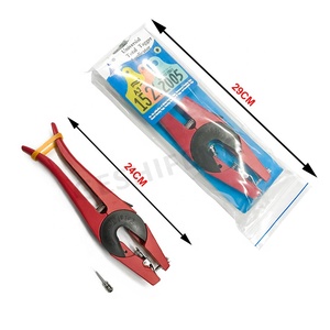 Applicateur d'étiquette des empreintes pour animaux sur animaux, pince à fixer, outil d'installation, perforateur, perche, pour cochon, mouton, chèvre, vache - Product Image 1
