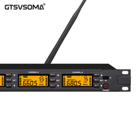 Mikrofon Genggam Dinamis Nirkabel GTSVSOMA BK6400 dengan Peredam Kebisingan Pola Kardioid Konstruksi Logam Konektor XLR