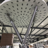 Haute qualité extérieur Portable Dia 60cm 80cm blanc haut rond Cocktail pliant Tables de bar en plastique pour les événements